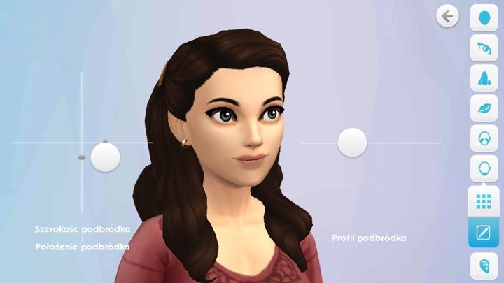 Tak wygląda dokładna zmiana podbródka - Głowa | Tworzenie Sima i jego rozwój w The Sims Mobile - The Sims Mobile - poradnik do gry