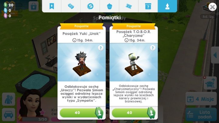 Cechy charakteru możesz odblokować kupując specjalne posążki, za specjalne kupony - Cechy | Tworzenie Sima i jego rozwój w The Sims Mobile - The Sims Mobile - poradnik do gry