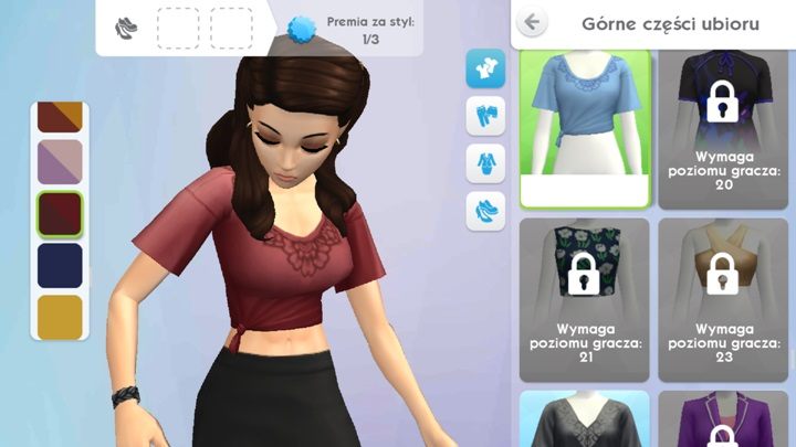 Podczas rozgrywki w The Sims Mobile będziesz zdobywać poziomy doświadczenia, pieniądze i kupony - Kupno ubrań, fryzur i dodatków w The Sims Mobile | Styl - The Sims Mobile - poradnik do gry