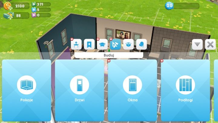 W trybie budowania możesz stworzyć swój wymarzony dom - Tryb budowania | Dom Sima w The Sims Mobile - The Sims Mobile - poradnik do gry