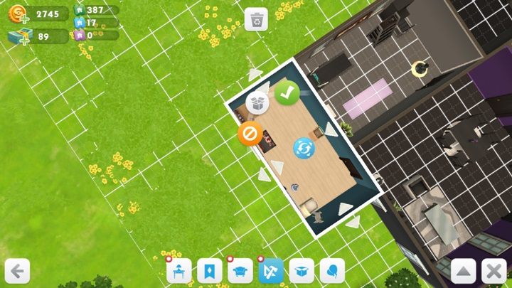 W The Sims Mobile nie możesz swobodnie tworzyć ścian - Tryb budowania | Dom Sima w The Sims Mobile - The Sims Mobile - poradnik do gry