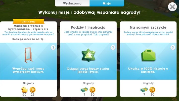 Co jakiś czas w grze The Sims Mobile pojawiają się eventy - Zadania i misje w The Sims Mobile | Misje, wydarzenia, kariera i hobby - The Sims Mobile - poradnik do gry
