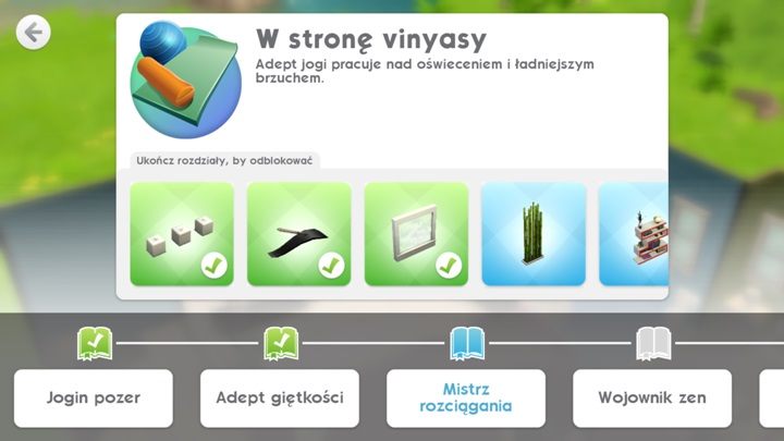 Swoją pierwszą matę do jogi odblokujesz na 17 poziomie doświadczenia - Hobby w The Sims Mobile | Misje, wydarzenia, kariera i hobby - The Sims Mobile - poradnik do gry