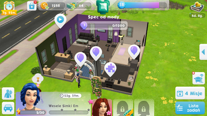 W odróżnieniu od imprez u innych na swoich nie masz dodatkowych punktów energii - Organizowanie imprez w The Sims Mobile | Misje, wydarzenia, kariera i hobby - The Sims Mobile - poradnik do gry
