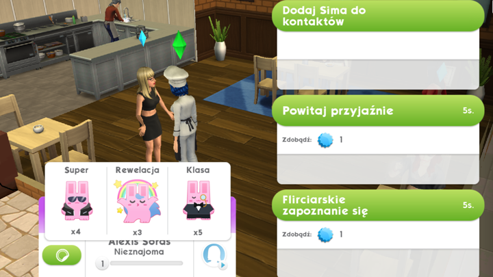 Jeśli spotkasz ciekawego sima i zapragniesz dodać go do znajomych wystarczy, że klikniesz na niego, a wyświetli ci się opcja dodaj sima do kontaktów - Jak rozpoznać sima innego gracza i dodać go do znajomych? | Gra z innymi - The Sims Mobile - poradnik do gry