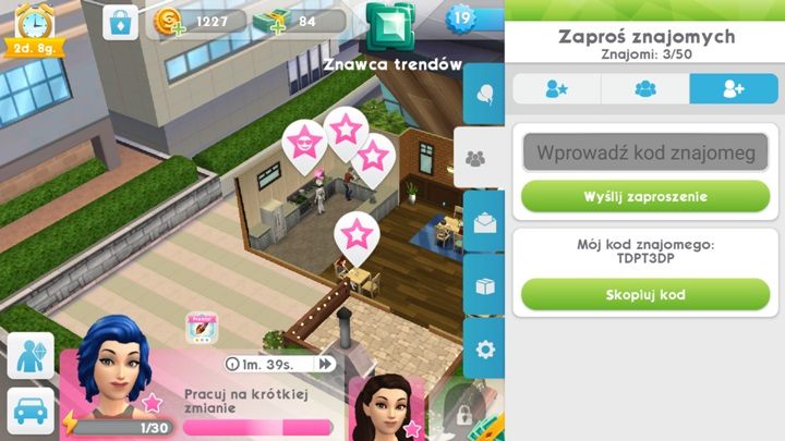 Jeśli chcesz zaprosić jakiegoś znajomego wystarczy, że weźmiesz od niego kod znajomego - Jak rozpoznać sima innego gracza i dodać go do znajomych? | Gra z innymi - The Sims Mobile - poradnik do gry