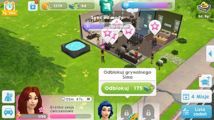Jednak odblokowanie 3 i 4 miejsca łączy się już z wydaniem simowej gotówki - Granie więcej niż jednym Simem w The Sims Mobile | Żywot Sima - The Sims Mobile - poradnik do gry