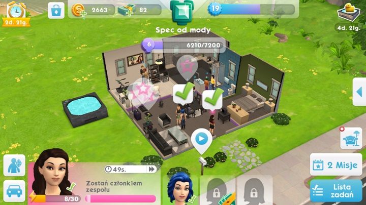 Jeśli grasz więcej niż jednym simem możesz przygotować się na szybsze zarabianie i wbijanie poziomów - Granie więcej niż jednym Simem w The Sims Mobile | Żywot Sima - The Sims Mobile - poradnik do gry