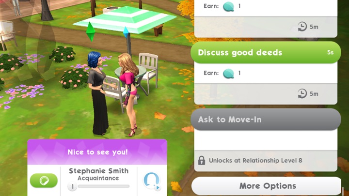 Możesz również wbijać punkty relacji z simem biorąc udział w wydarzeniu związanym z pracą - Kody do The Sims Mobile - The Sims Mobile - poradnik do gry