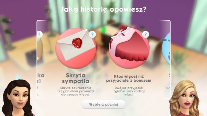 1 - Historie o związkach w The Sims Mobile | Misje, wydarzenia, kariera i hobby - The Sims Mobile - poradnik do gry