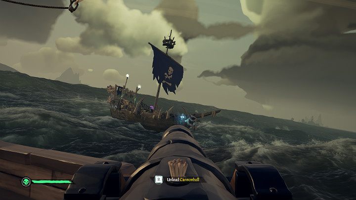 Kolejnym dobrym celem treningowym są statki szkieletów (Slupy i Galeony), które możesz spotkać dosłownie wszędzie - Sea of Thieves: Armaty - jak używać? - Sea of Thieves - poradnik do gry