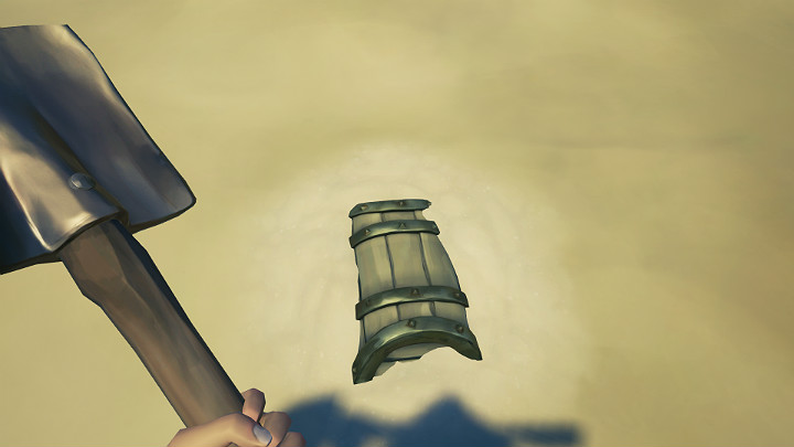 Podejdź do oznaczonego punktu, wyciągnij z menu przedmiotów łopatę i zacznij kopać - Sea of Thieves: Jak zacząć? 7 prostych kroków - Sea of Thieves - poradnik do gry