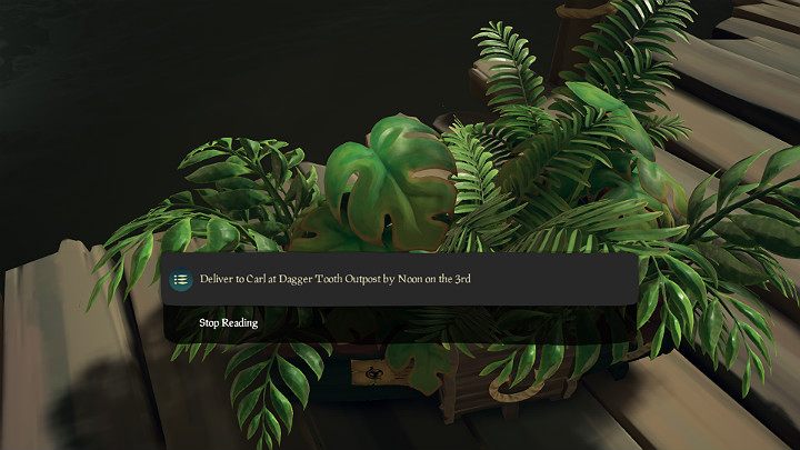 Towar został odebrany od Trevora i pora sprawdzić, gdzie należy go dostarczyć - Sea of Thieves: Jak zacząć? 7 prostych kroków - Sea of Thieves - poradnik do gry