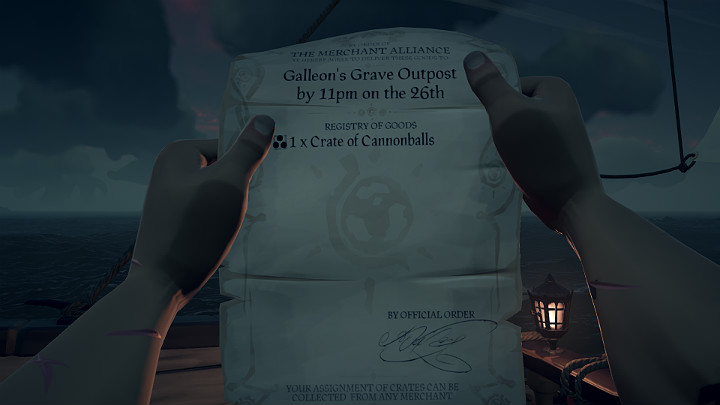 Zaglądając do beczek w poszukiwaniu zaopatrzenia możesz także natknąć się na specjalne zlecenia spółki handlowej The Merchant Alliance - Sea of Thieves: Jak zacząć? 7 prostych kroków - Sea of Thieves - poradnik do gry