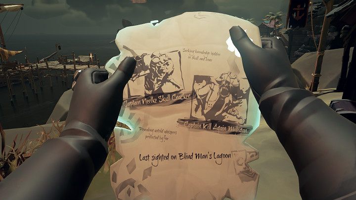 Kolejnym typem dodatkowych zleceń, które możesz znaleźć w trakcie przeszukiwania beczek z zapasami są specjalne listy gończe - Sea of Thieves: Jak zacząć? 7 prostych kroków - Sea of Thieves - poradnik do gry