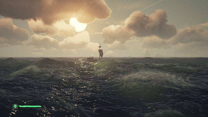 Na powyższym obrazku można zauważyć bardziej agresywną, piracką odmianę szkieletowego statku, który wynurza się z wody tuż obok statku Gracza - Sea of Thieves: Wydarzenia publiczne - Sea of Thieves - poradnik do gry