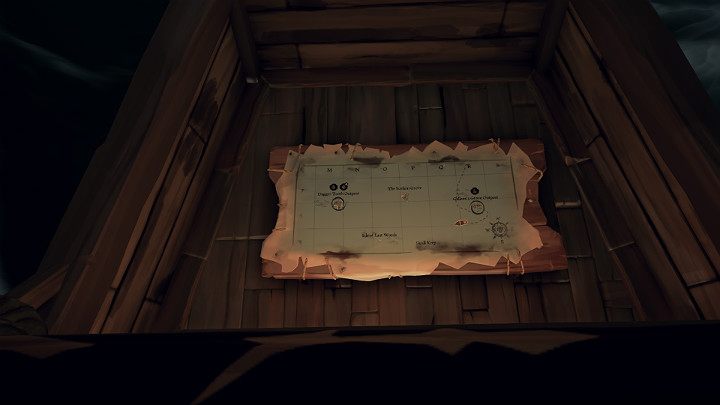 Jeśli żeglujesz sam, pozycję swojego statku jak i odległość od celu musisz kontrolować samodzielnie - Sea of Thieves: Żegluga - Sea of Thieves - poradnik do gry