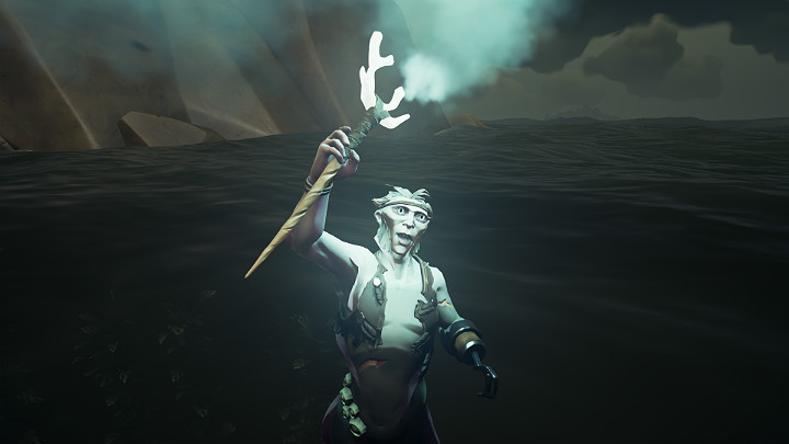 Gdy Twój kręt znajdzie się w pewnej odległości do Ciebie, w morzu pojawi się syrena, która zaoferuje Ci pomoc w powrocie na okręt - Sea of Thieves: Żegluga - Sea of Thieves - poradnik do gry