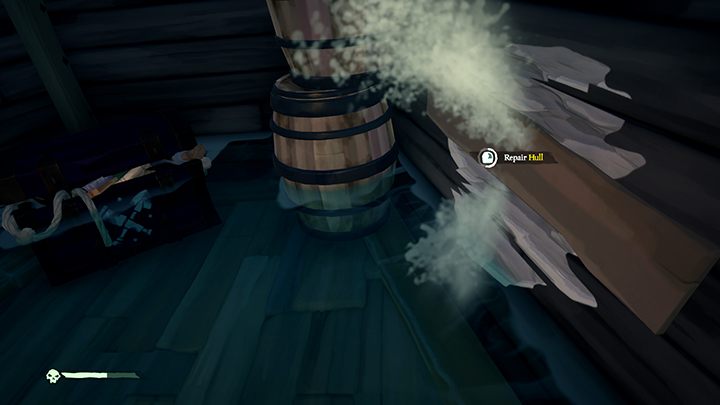 Ostatnim etapem jest wylanie wody z ładowni - Sea of Thieves: Żegluga - Sea of Thieves - poradnik do gry