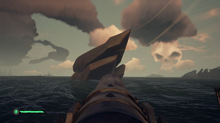 Zwrot na kotwicy pozwala na natychmiastową zmianę kierunku rejsu, ale przez chwilę utrzymuje statek w miejscu - Sea of Thieves: Solo Sloop - Sea of Thieves - poradnik do gry