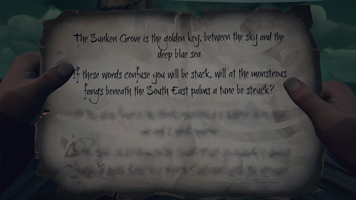 W naszym przypadku musieliśmy odnaleźć wyspę o nazwie The Sunken Grove - Sea of Thieves: Ashen Guardians Notes - Sea of Thieves - poradnik do gry