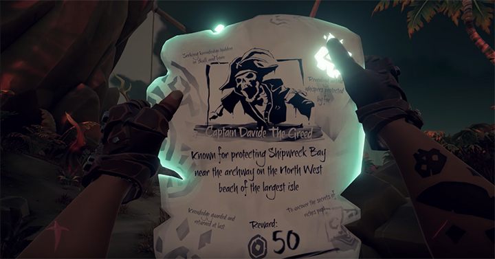 Przykładowy list gończy za upiornym kapitanem piratów. - Frakcje i rodzaje misji w Sea of Thieves - Sea of Thieves - poradnik do gry
