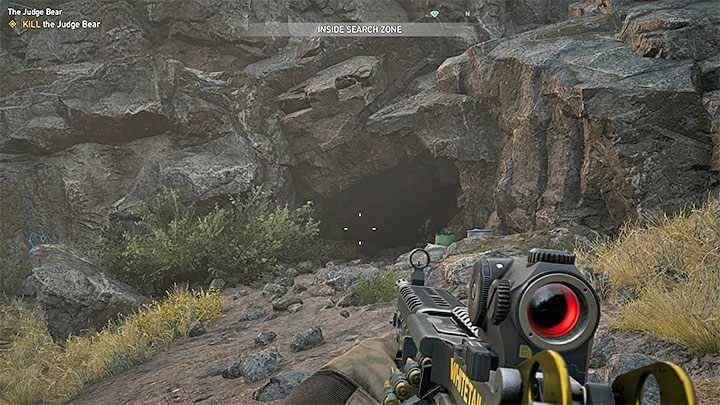 Od jednej z osób na terenie dawnego posterunku dowiesz się o możliwości wyruszenia na polowanie na wyjątkowo rzadki okaz niedźwiedzia - Misje poboczne | Rzeka Henbane | Solucja Far Cry 5 - Far Cry 5 - poradnik do gry