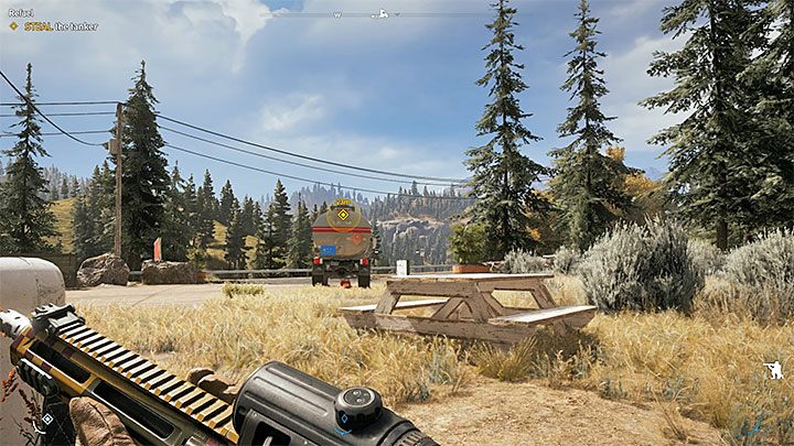 Od jednej z osób na terenie dawnego posterunku możesz otrzymać zadanie ukradzenia cysterny - Misje poboczne | Rzeka Henbane | Solucja Far Cry 5 - Far Cry 5 - poradnik do gry