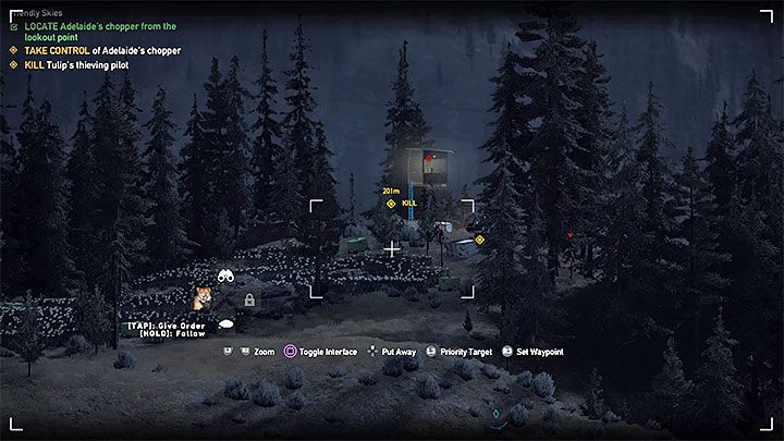 Musisz zbadać trzy lokacje na mapie - Przyjazne niebo - nowy towarzysz | Rzeka Henbane | Solucja Far Cry 5 - Far Cry 5 - poradnik do gry
