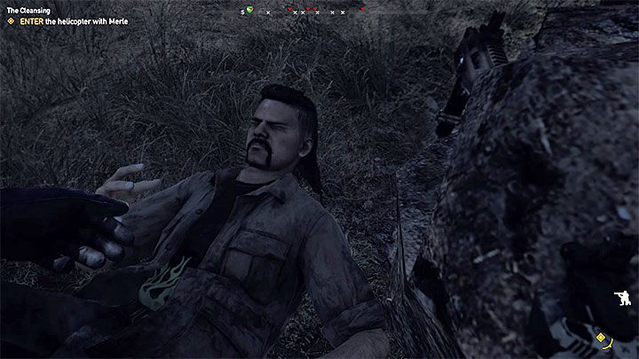 Śmigłowiec przyleci po upływie 2 minut, ale nie śpiesz się z zajęciem miejsca na jego pokładzie - Oczyszczenie | Dolina Holand | Solucja Far Cry 5 - Far Cry 5 - poradnik do gry