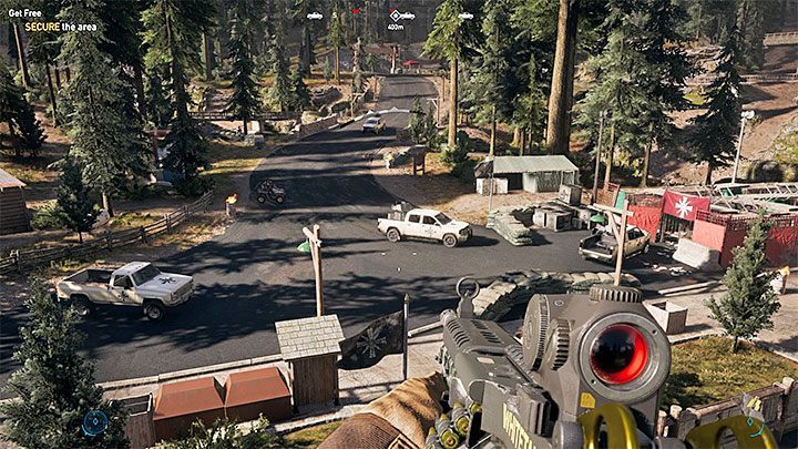 Przed Tobą najtrudniejsza część misji, bo przez kilka minut musisz bronić się przed zmasowanymi atakami kultystów na hotel - Uwolnienie | Góry Whitetail | Solucja Far Cry 5 - Far Cry 5 - poradnik do gry