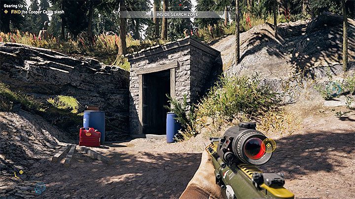 Pierwsza skrytka jest w lokacji Cooper Cabin - Przygotowania | Góry Whitetail | Solucja Far Cry 5 - Far Cry 5 - poradnik do gry