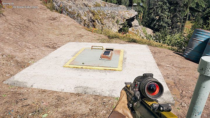 Druga skrytka jest w lokacji Redtail Cabin - Przygotowania | Góry Whitetail | Solucja Far Cry 5 - Far Cry 5 - poradnik do gry