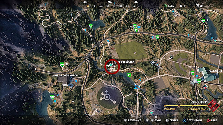 Rezydencja Armstrongów jest w Dolinie Holland i pokazuje ją powyższy obrazek - Jak dostać się do bunkra w Rezydencji Armstrongów w Far Cry 5? - Far Cry 5 - poradnik do gry