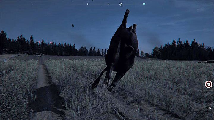 Po zażyciu narkotyku odszukaj na polu na farmie byka i zabij go jednym (lub maksymalnie dwoma) uderzeniami (obrazek) - Gdzie mój stek - Jak zabić byka bez użycia broni? | Far Cry 5 - Far Cry 5 - poradnik do gry