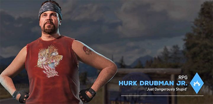 Hurk Drubman Junior to piąty specjalista z listy w grze Far Cry 5 - Specjaliści, towarzysze w Far Cry 5 - Far Cry 5 - poradnik do gry