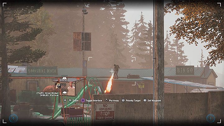 Sharky będzie bawił się swoim miotaczem ognia po dotarciu do kempingu - Specjaliści, towarzysze w Far Cry 5 - Far Cry 5 - poradnik do gry