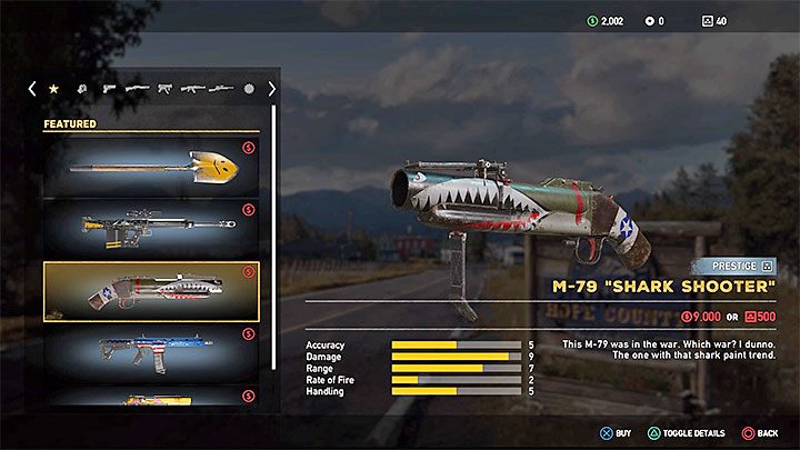 Odwiedź dowolny sklep sprzedający bronie (ikona pistoletu na mapie) - Jak zdobyć granatnik w Far Cry 5? - Far Cry 5 - poradnik do gry