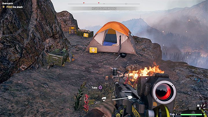 Twoim zadaniem jest wdrapanie się na pobliski szczyt Raptor Peak - Lokacje kultu i skrytki prepperskie na Rzece Henbane | Rzeka Henbane | Far Cry 5 - Far Cry 5 - poradnik do gry