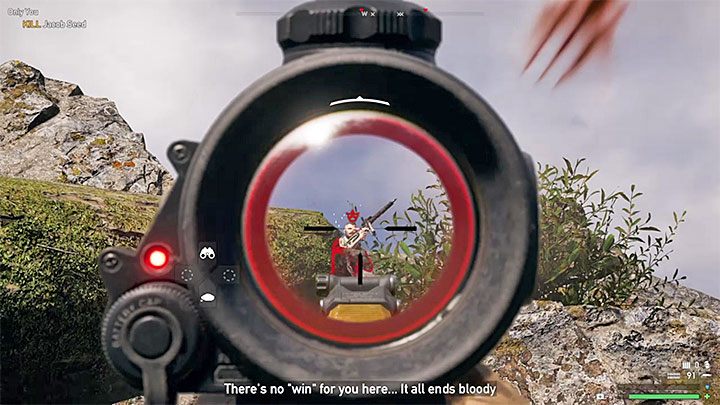 Zbliż się na tyle do Jacoba żeby móc go ostrzelać z jednego z karabinów - Jacoba Seed - pojedynek z bossem w Far Cry 5 - Far Cry 5 - poradnik do gry