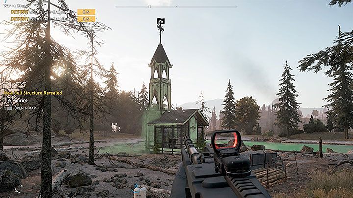 Przykładowy ołtarz prezentuje dołączony obrazek - Mapa ołtarzy w Rzeka Henbane w Far Cry 5 - Far Cry 5 - poradnik do gry