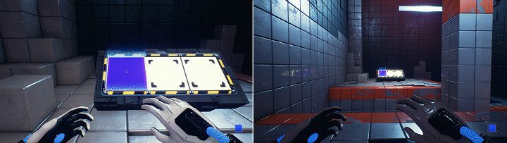 Teraz podejdź do następnego panelu i ponownie aktywuj niebieską kostkę - Chapter 1 - Forgotten Roots - Solucja Q.U.B.E. 2 - Q.U.B.E. 2 - poradnik do gry