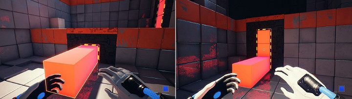 W tym miejscu po raz pierwszy będziesz mieć styczność z pomarańczowymi kostkami - Chapter 1 - Forgotten Roots - Solucja Q.U.B.E. 2 - Q.U.B.E. 2 - poradnik do gry