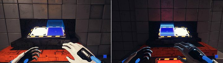 Podejdź do konsoli i aktywuj niebieską kostkę po prawej stronie konsoli, a następnie wskocz na nią - Chapter 1 - Forgotten Roots - Solucja Q.U.B.E. 2 - Q.U.B.E. 2 - poradnik do gry