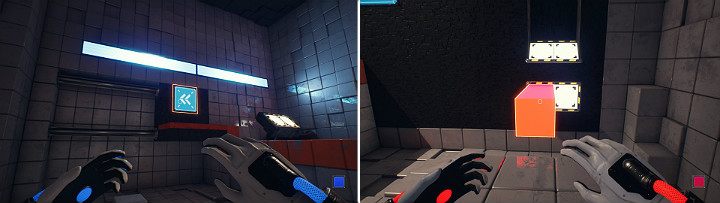 Aktywuj suwnicę, aby przesunąć ją w lewą stronę - Chapter 2 - The Ropes - Solucja Q.U.B.E. 2 - Q.U.B.E. 2 - poradnik do gry