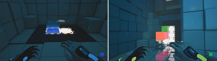 Stwórz niebieską kostkę i wskocz wyżej - Chapter 5 - Tangled (The Machine) - Solucja Q.U.B.E. 2 - Q.U.B.E. 2 - poradnik do gry