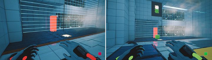 Przejdź na koniec pomieszczenia i wysuń pomarańczową kostkę za siatką laserową - Chapter 5 - Tangled (The Machine) - Solucja Q.U.B.E. 2 - Q.U.B.E. 2 - poradnik do gry