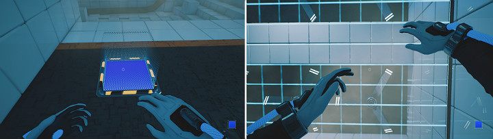 Gdy dojedziesz do samego końca, stwórz na ziemi niebieską kostkę - Chapter 5 - Tangled (The Machine) - Solucja Q.U.B.E. 2 - Q.U.B.E. 2 - poradnik do gry