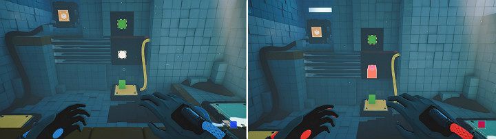 Po raz kolejny wysuń zieloną kostkę ze ściany, aby uruchomiła mechanizm suwnicy - Chapter 5 - Tangled (The Machine) - Solucja Q.U.B.E. 2 - Q.U.B.E. 2 - poradnik do gry