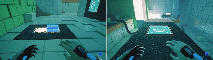 Stwórz niebieską kostkę i wskocz na wcześniej ustawioną ściankę - Chapter 6 - Fragile Dreams - Solucja Q.U.B.E. 2 - Q.U.B.E. 2 - poradnik do gry